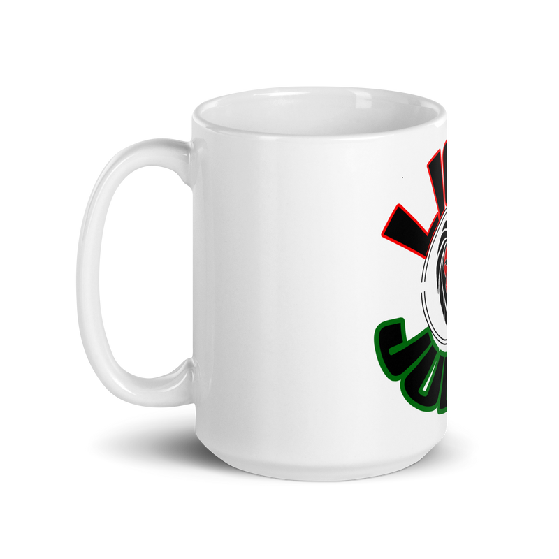 Lion Of Judah Design White glossy mug