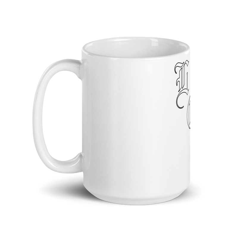 Lion Of Judah letters White glossy mug