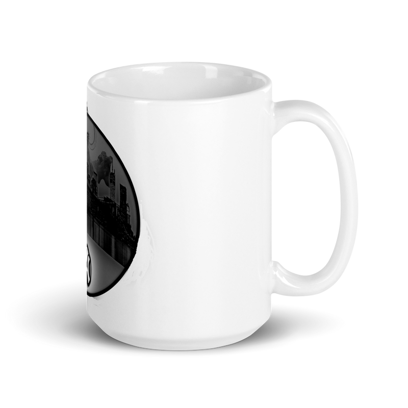 New York City Skyline White glossy mug