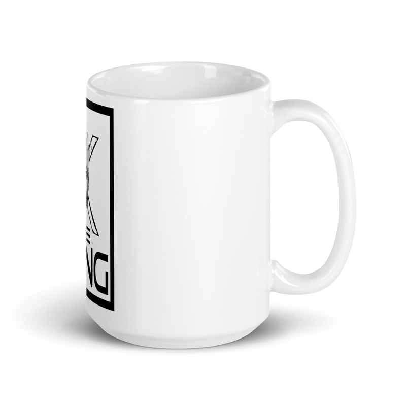 X The King White glossy mug