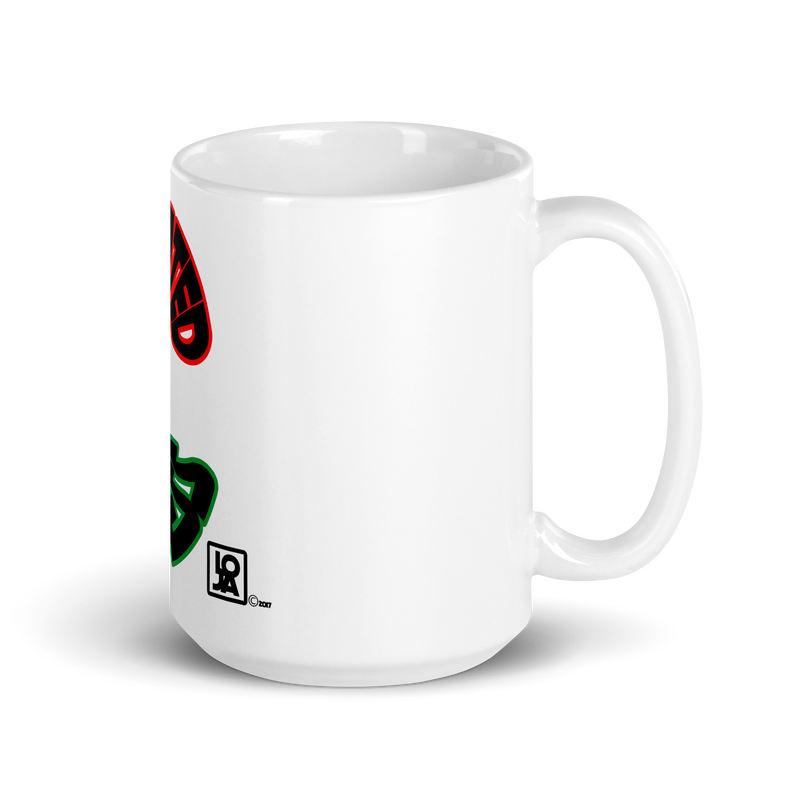 Melanated Goddess White glossy mug
