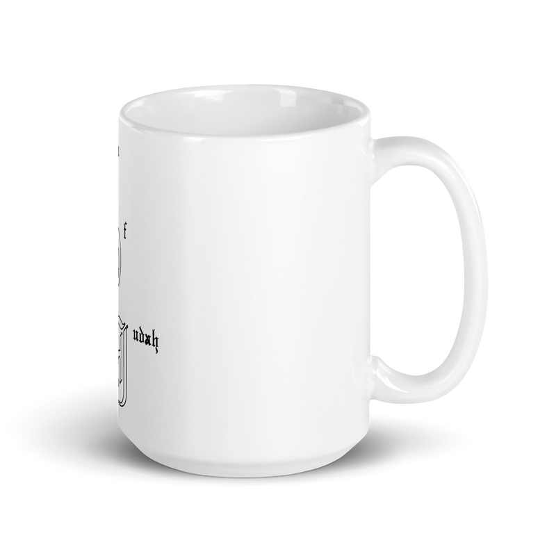 Lion Of Judah letters White glossy mug