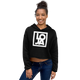 Lion Of Judah Apparel White Logo Crop Hoodie