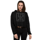 Lion Of Judah Apparel Black Logo Crop Hoodie