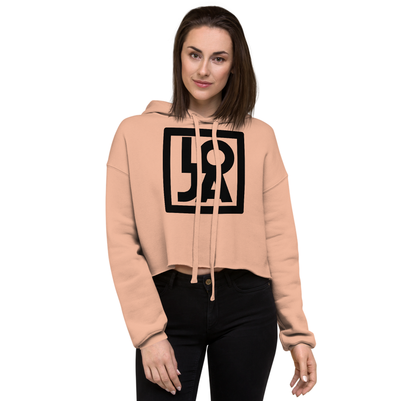 Lion Of Judah Apparel Black Logo Crop Hoodie