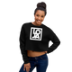 Lion Of Judah Apparel White Logo Crop Sweatshirt