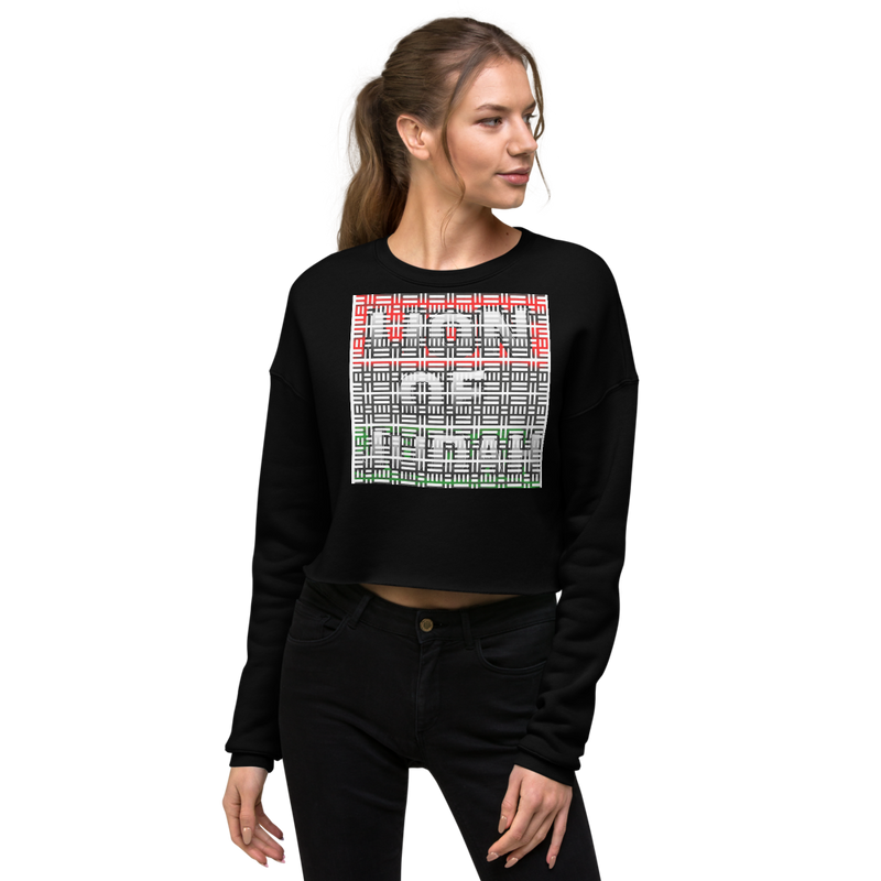 Lion of judah Adinkra African Design Crop Sweatshirt