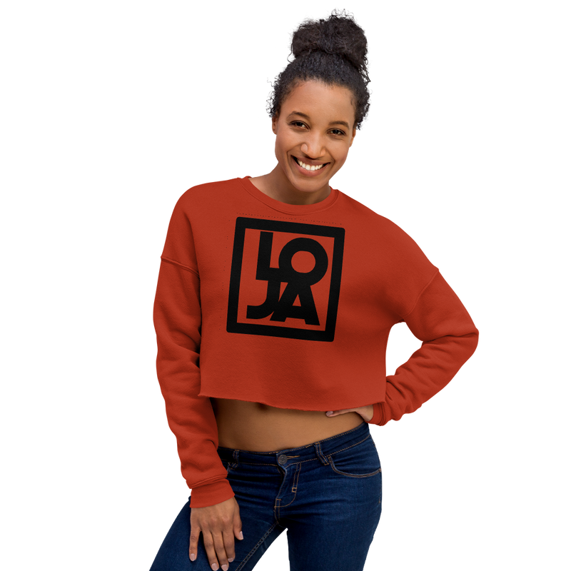 Lion Of Judah Black Logo Crop Sweatshirt