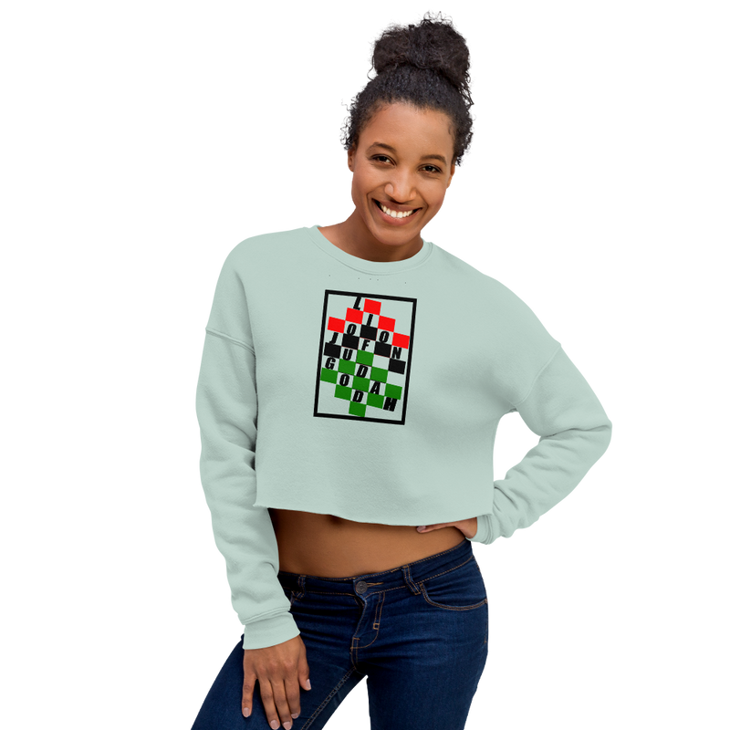 KROSS-WORD-PUZZLE Crop Sweatshirt