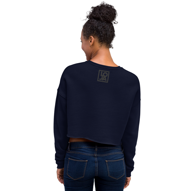 Lion Of Judah Black Logo Crop Sweatshirt