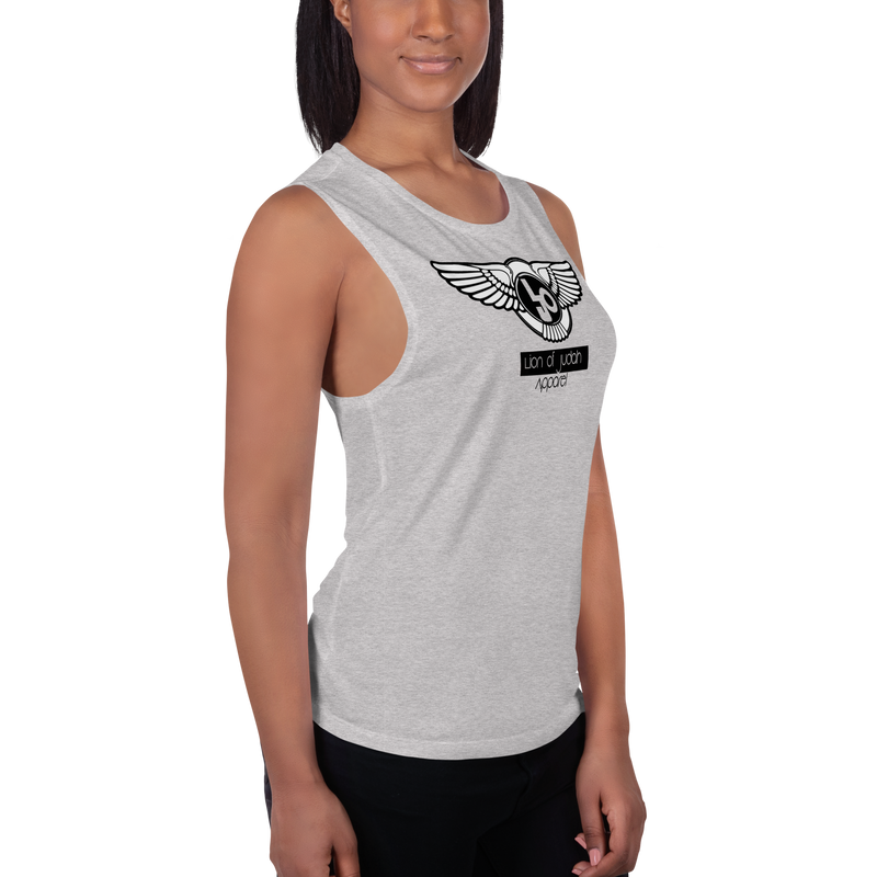 Lion Of Judah Logo Design Ladies’ V.1 Muscle Tank