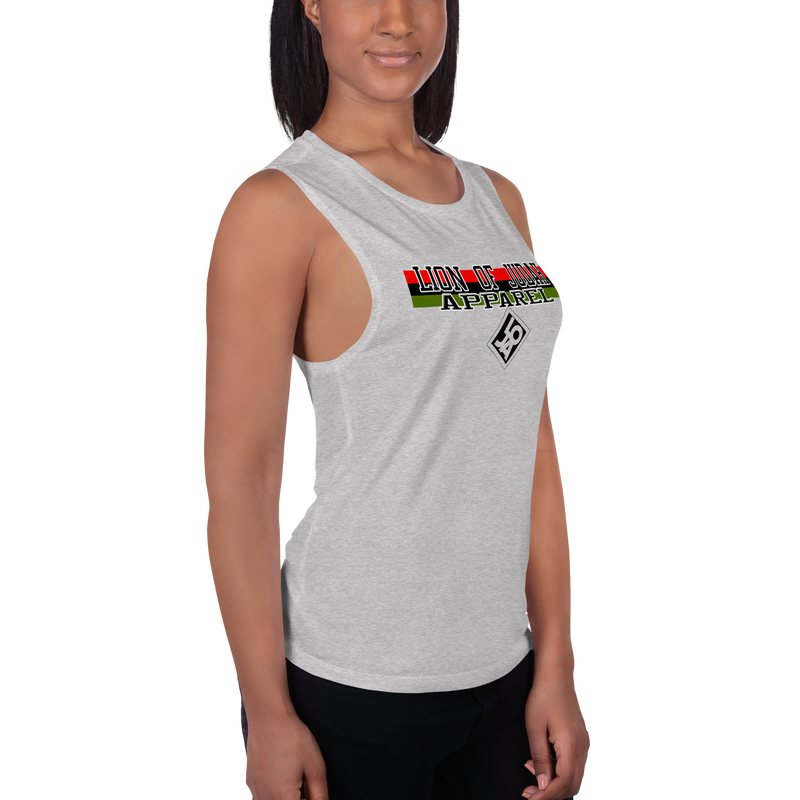 Lion Of Judah Apparel (R.B.G) Red Black Green Design Brand Ladies’ Muscle Tank