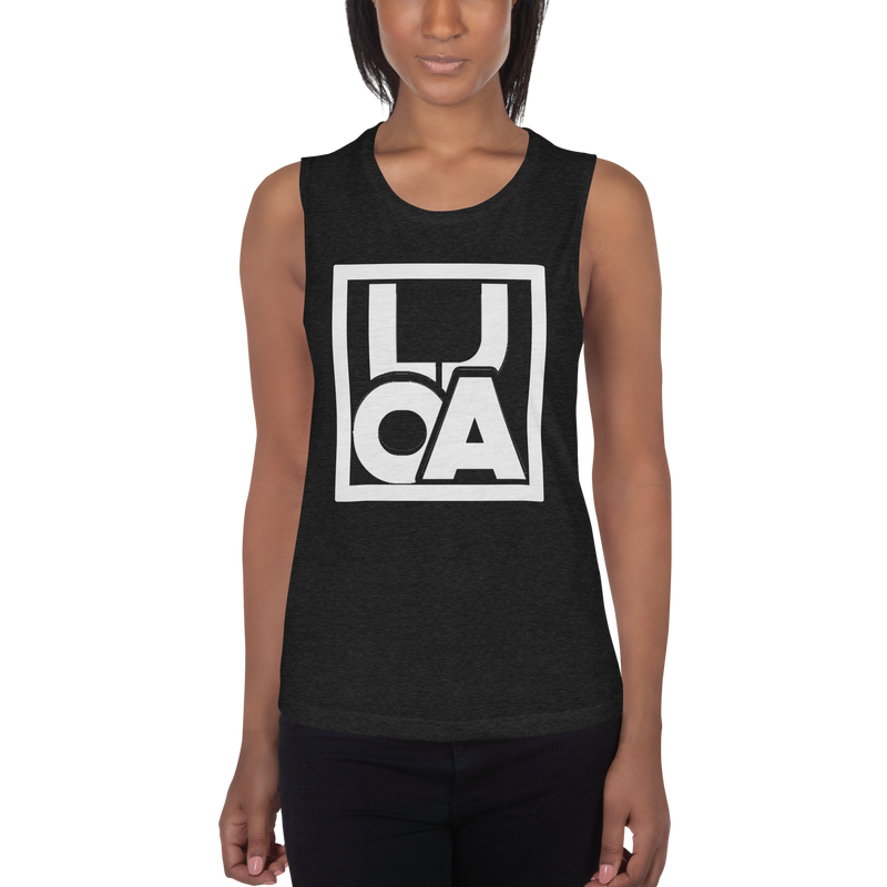 Lion Of Judah Apparel White new logo Design Ladies’ Muscle Tank