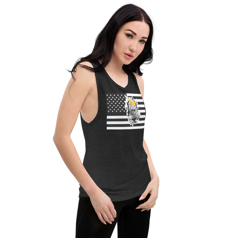 Lion Of Judah Flag Design Tee Ladies’ Muscle Tank