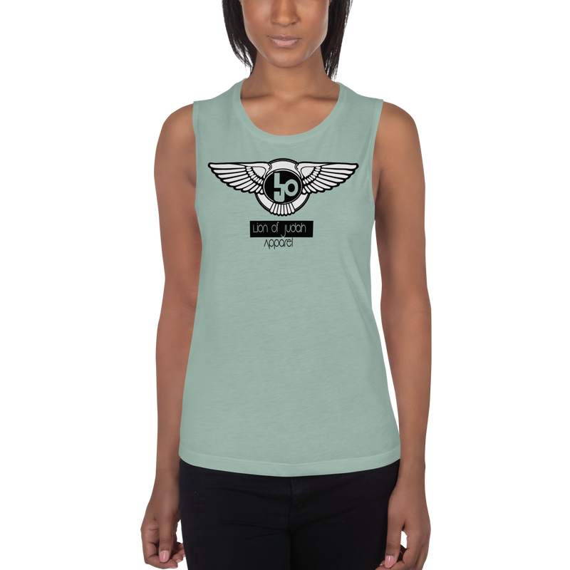 Lion Of Judah Logo Design Ladies’ V.1 Muscle Tank