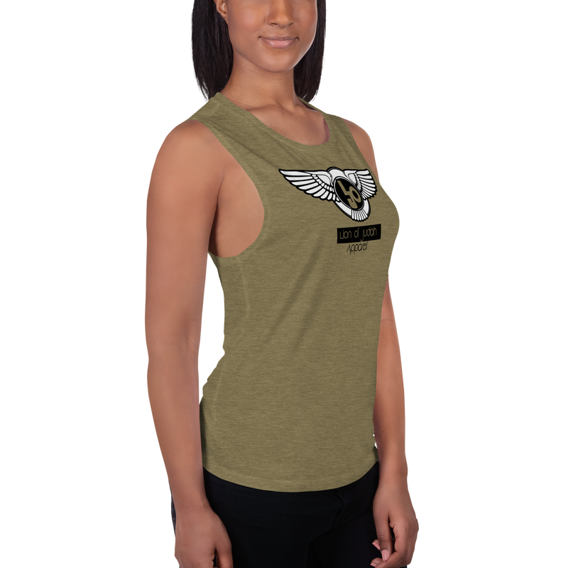 Lion Of Judah Logo Design Ladies’ V.1 Muscle Tank