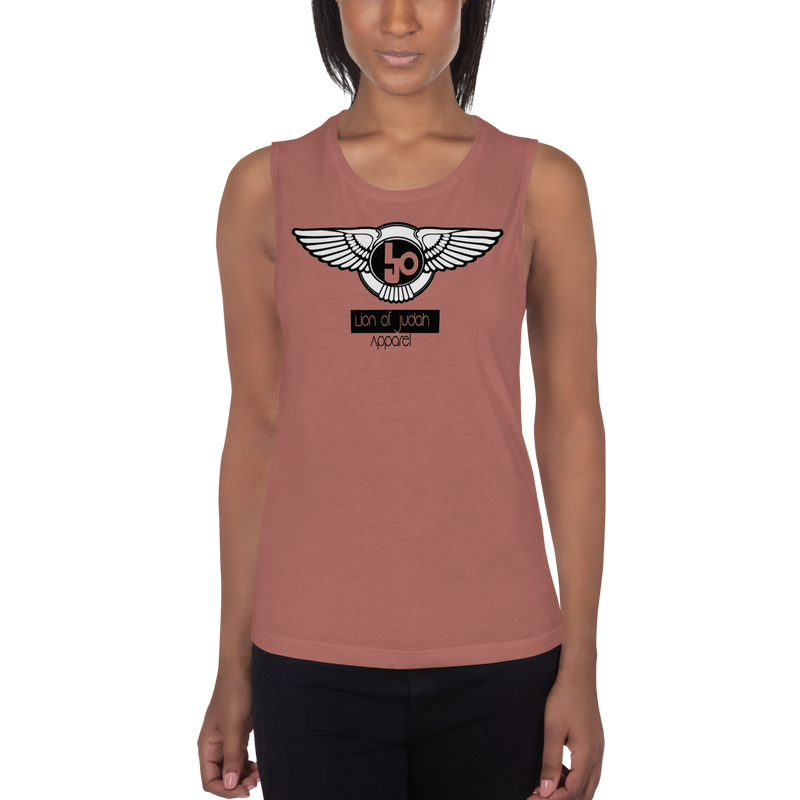 Lion Of Judah Logo Design Ladies’ V.1 Muscle Tank