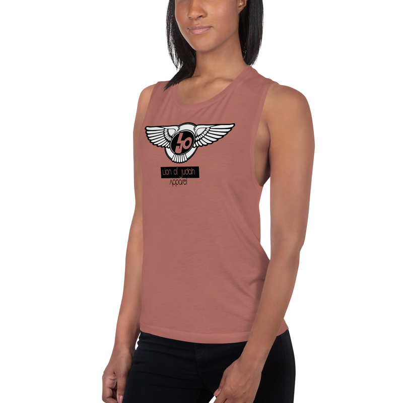Lion Of Judah Logo Design Ladies’ V.1 Muscle Tank