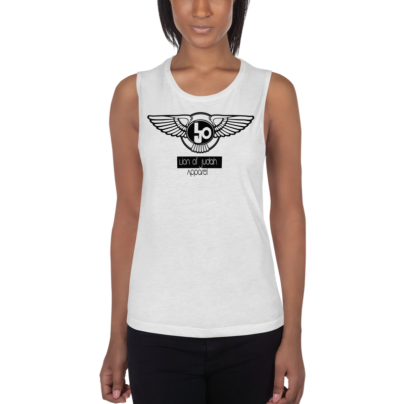 Lion Of Judah Logo Design Ladies’ V.1 Muscle Tank
