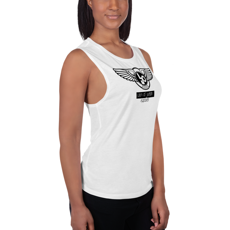 Lion Of Judah Logo Design Ladies’ V.1 Muscle Tank