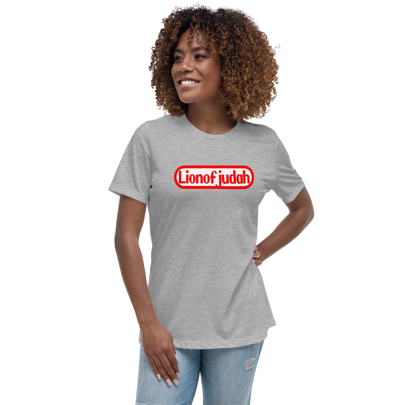 Lion Of Judah Nintendo Wordplay Spinoff Design Women's Relaxed T-Shirt