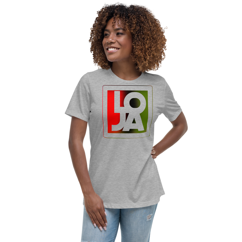 REd BlacK GreeN Lion Of Judah Apparel Logo Women's Relaxed T-Shirt