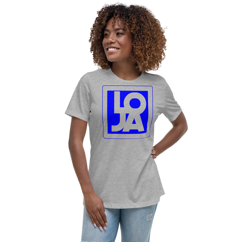 Planet Earth Blue Lion Of Judah Apparel Logo Women's Relaxed T-Shirt