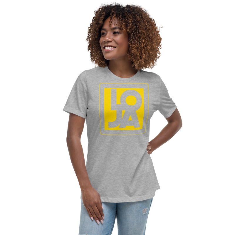 Lion Of Judah Apparel Logo High Energy bright Sun Star Yellow Women's Relaxed T-Shirt