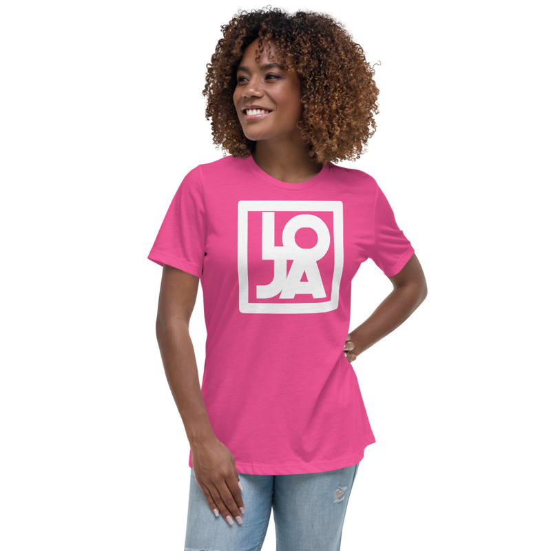 Lion Of Judah Apparel White Logo Women's Relaxed T-Shirt