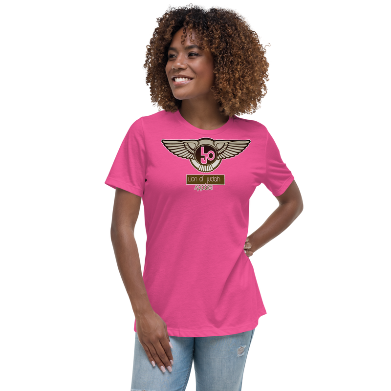 Lion Of Judah Wingz Bronze logo Women's Relaxed T-Shirt