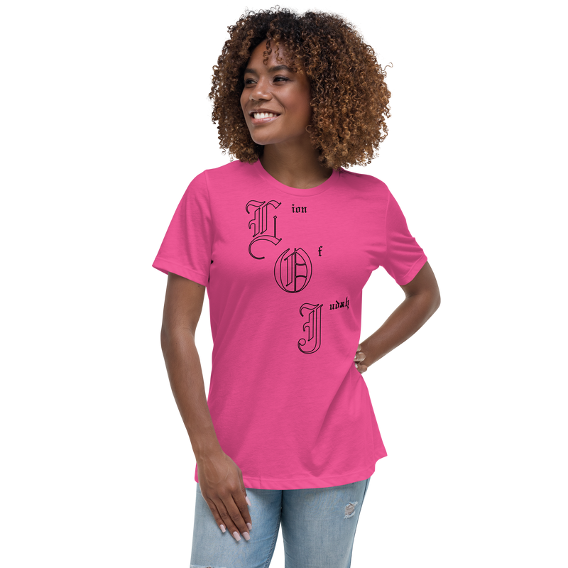 Lion Of Judah Letters Design Women's Relaxed T-Shirt