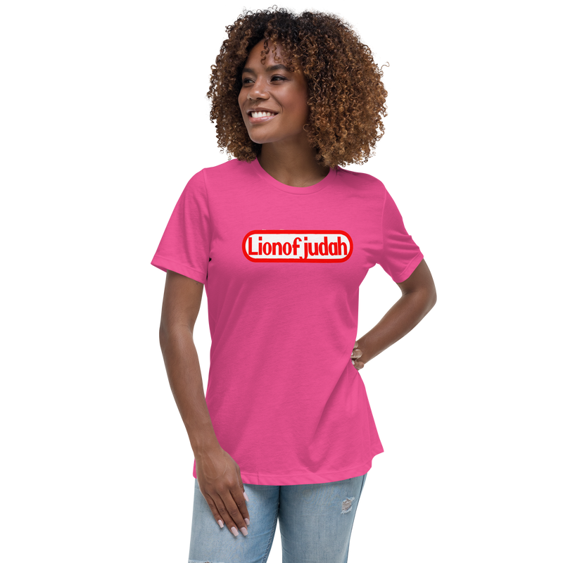 Lion Of Judah Nintendo Wordplay Spinoff Design Women's Relaxed T-Shirt