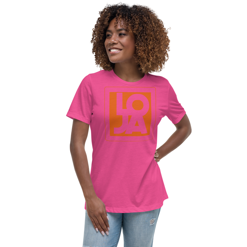 Texas Longhorn Orange Lion Of Judah Apparel Logo Women's Relaxed T-Shirt