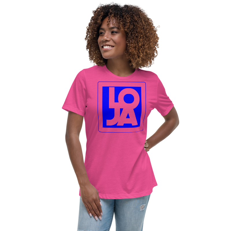 Planet Earth Blue Lion Of Judah Apparel Logo Women's Relaxed T-Shirt