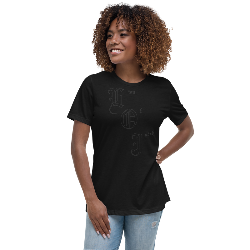 Lion Of Judah Letters Design Women's Relaxed T-Shirt
