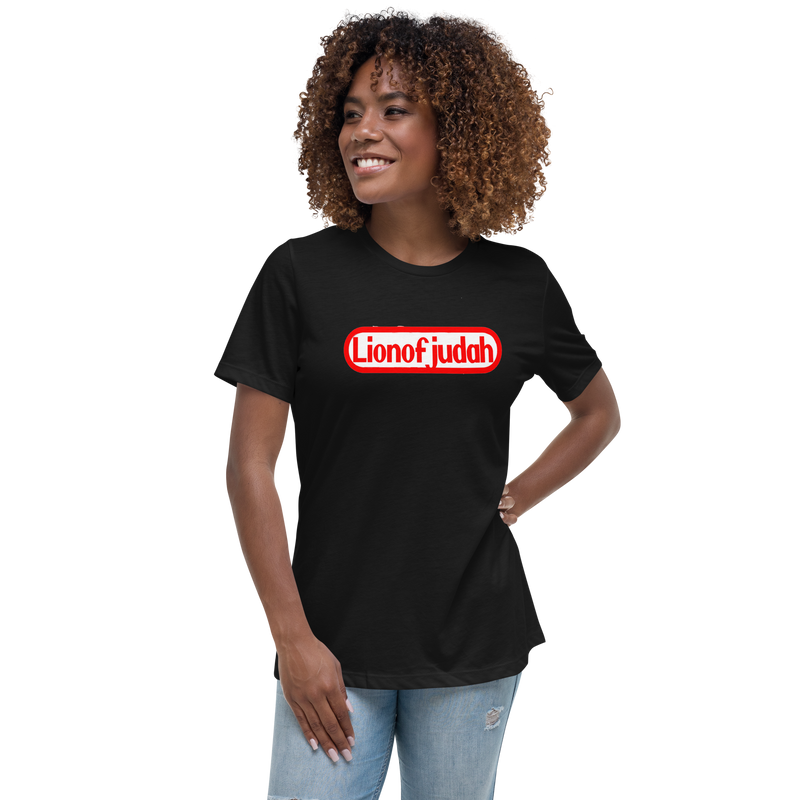 Lion Of Judah Nintendo Wordplay Spinoff Design Women's Relaxed T-Shirt