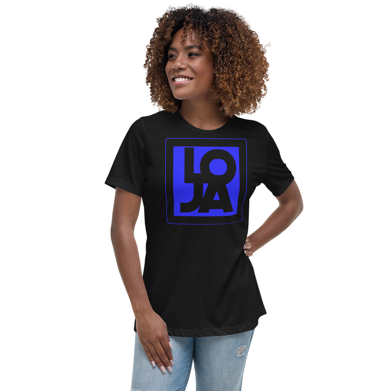 Planet Earth Blue Lion Of Judah Apparel Logo Women's Relaxed T-Shirt