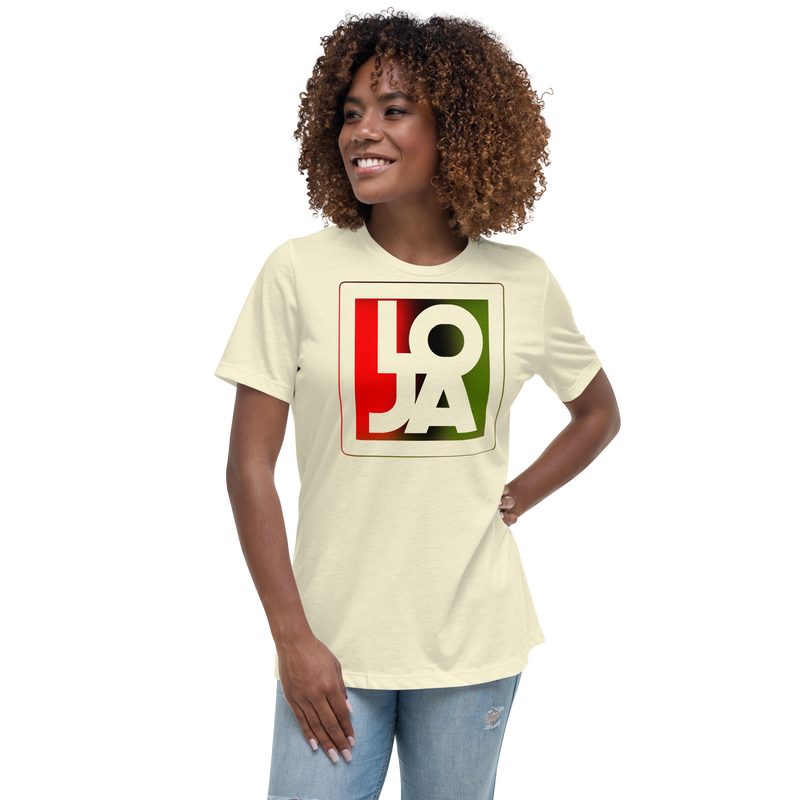 REd BlacK GreeN Lion Of Judah Apparel Logo Women's Relaxed T-Shirt