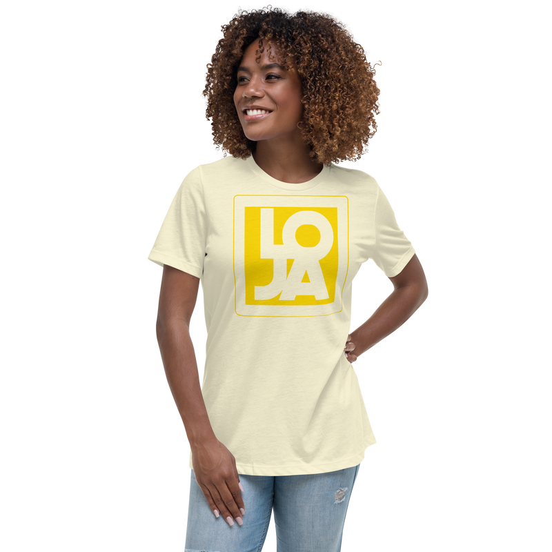 Lion Of Judah Apparel Logo High Energy bright Sun Star Yellow Women's Relaxed T-Shirt
