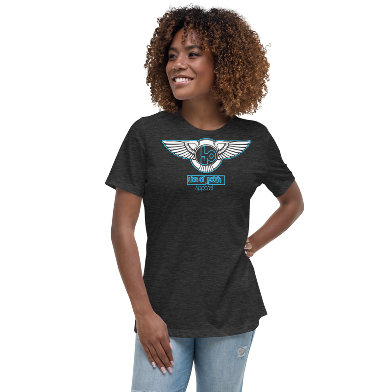 Lion Of Judah Baby Blue logo Women's Relaxed T-Shirt