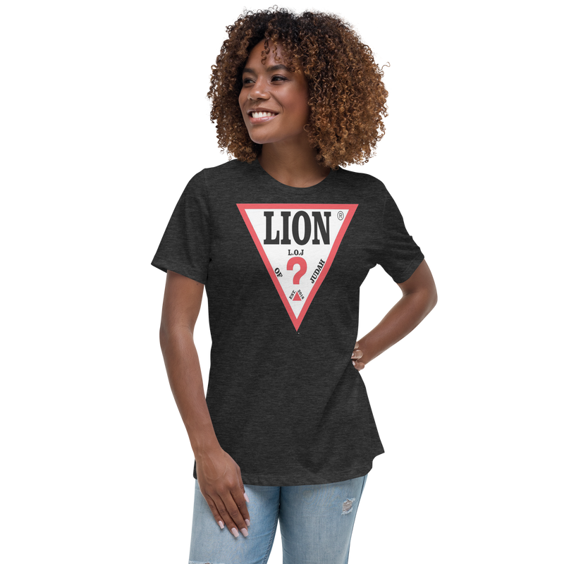 Lion Of Judah Guess Word Play Spinoff Design Women's Relaxed T-Shirt
