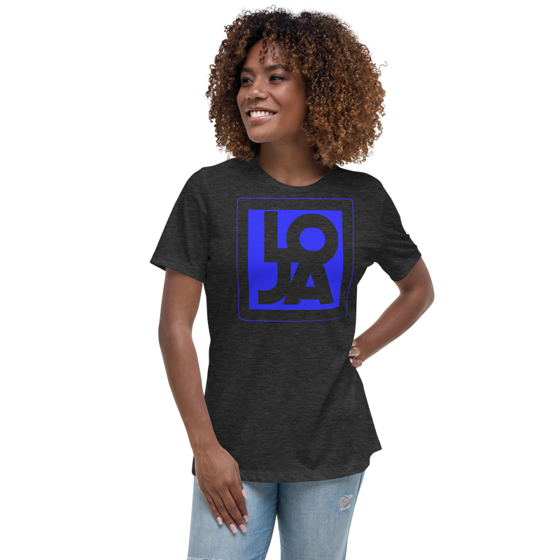 Planet Earth Blue Lion Of Judah Apparel Logo Women's Relaxed T-Shirt