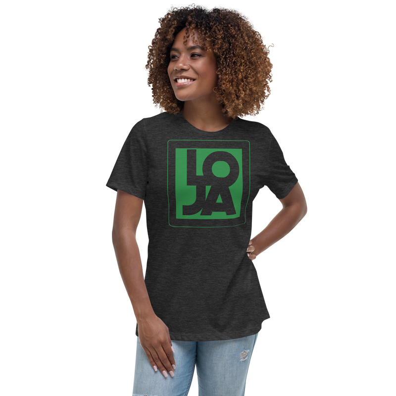 Lion Of Judah Apparel Logo Green Frog Color Women's Relaxed T-Shirt