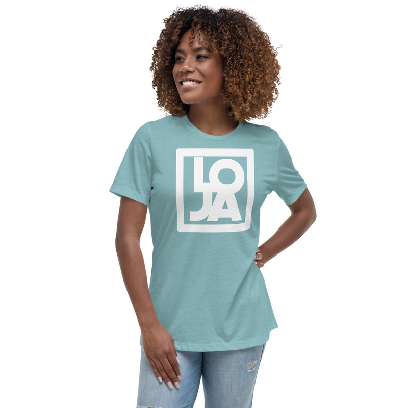 Lion Of Judah Apparel White Logo Women's Relaxed T-Shirt