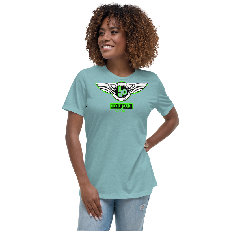 Lion Of Judah Wingz Green logo Women's Relaxed T-Shirt
