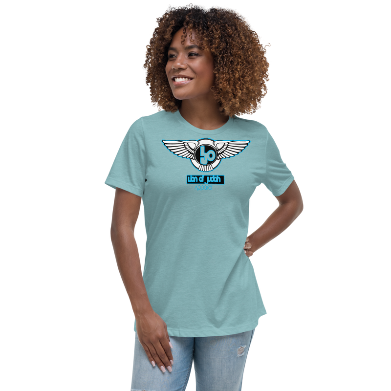 Lion Of Judah Baby Blue logo Women's Relaxed T-Shirt