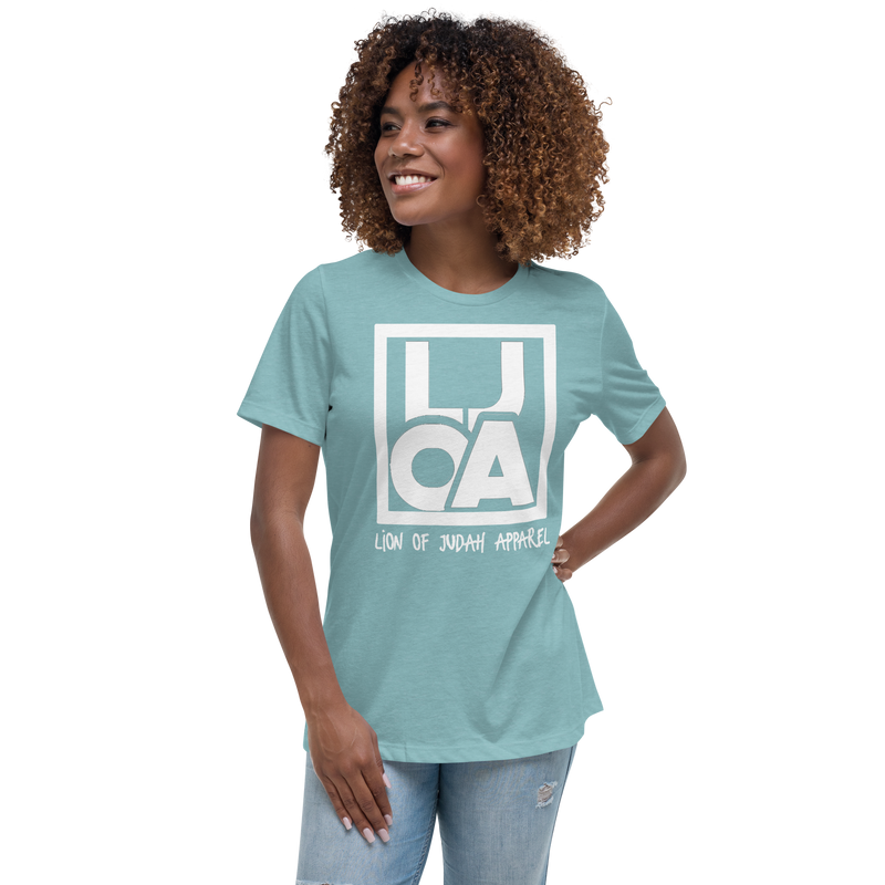 Lion Of Judah Apparel White new logo Women's Relaxed T-Shirt
