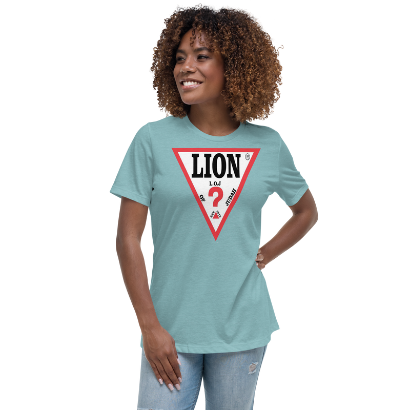 Lion Of Judah Guess Word Play Spinoff Design Women's Relaxed T-Shirt