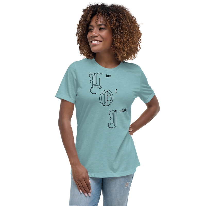 Lion Of Judah Letters Design Women's Relaxed T-Shirt