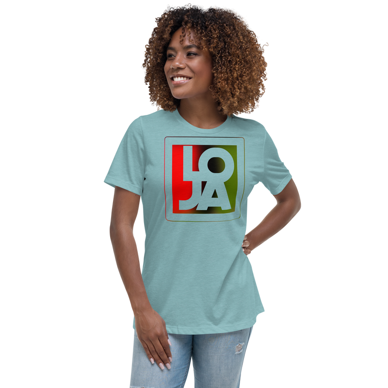 REd BlacK GreeN Lion Of Judah Apparel Logo Women's Relaxed T-Shirt
